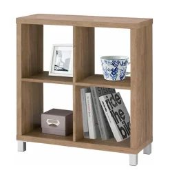 Wohnen Regale<76x83x29 4 Fächer Regal in Eiche Dekor - Suad