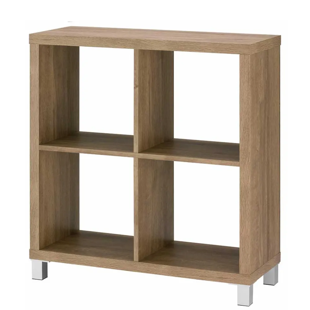 Wohnen Regale<76x83x29 4 Fächer Regal in Eiche Dekor - Suad