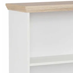 Wohnen Regale<75x115x30 3 Fächer Regal in Weiß & Eiche - Akedra