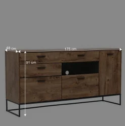 Wohnen Sideboards<175x91x48 Anrichte im Factory Design - Xindus