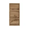 Wohnen Regale<30x64x18 Badezimmer Hängeregal mit drei Fächern - Lemnas