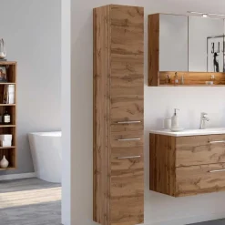 Wohnen Schränke<30x180x35 Badezimmer Hochschrank 2-türig - Lemnas