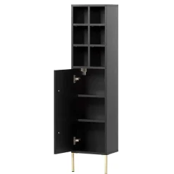 Wohnen Schränke<31x131x22 Badschrank in Schwarz & Gold - Vulcanisa