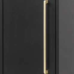 Wohnen Schränke<31x131x22 Badschrank in Schwarz & Gold - Vulcanisa