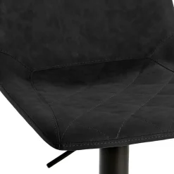 Wohnen Hocker<43x110x50 Barhocker mit Lehne in Schwarz - Speranza