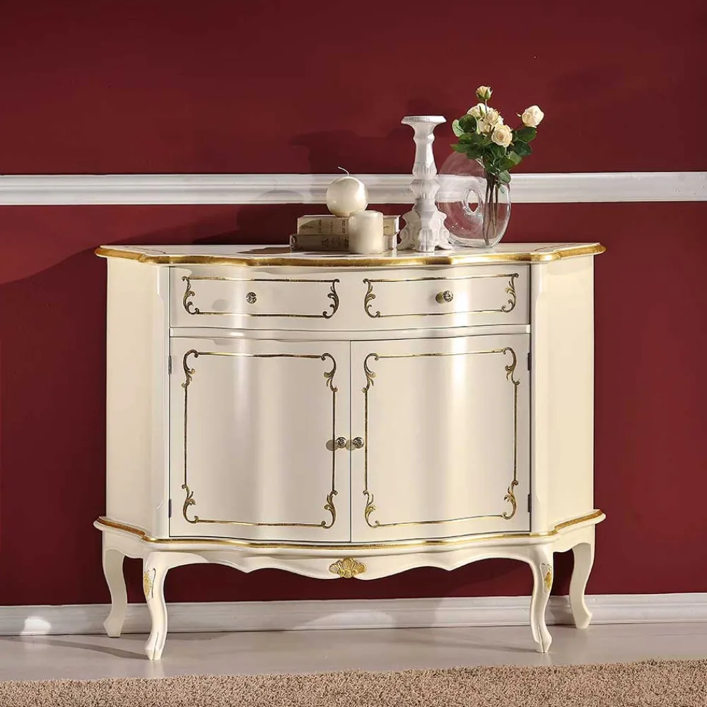 Wohnen Sideboards<121x91x45 Barock Design Kommode zweifarbig - Datalera