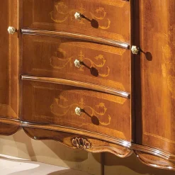 Wohnen Sideboards<133x90x42 Barock Sideboard in Nussbaumfarben - Motiz
