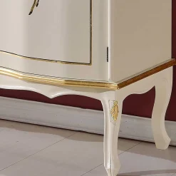 Wohnen Sideboards<133x90x42 Barockstil Anrichte in Weiß & Gold - Iviada