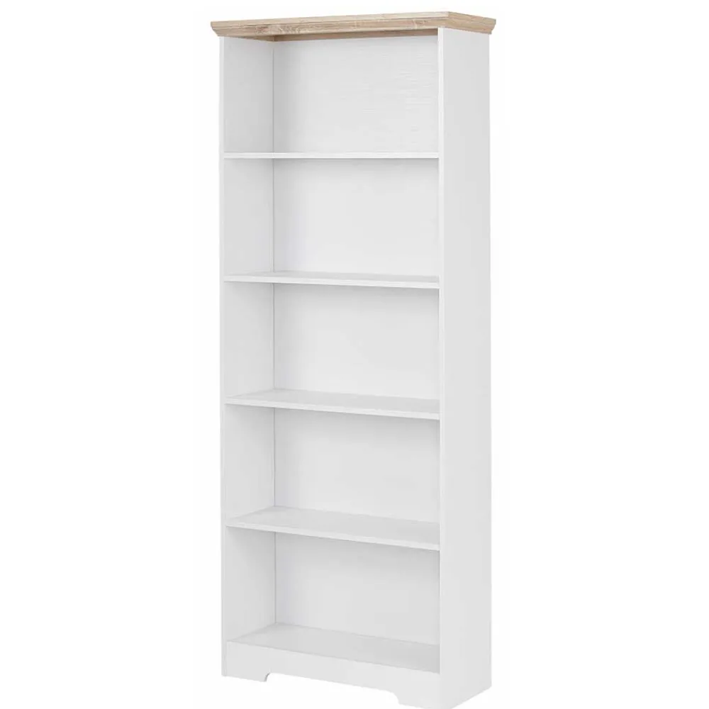 Wohnen Regale|Vitrinen<75x180x30 Bücher Regal mit fünf Fächern - Akedra