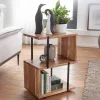 Wohnen Tische<45x60x30 Beistelltisch Regal in Akazie - Matic