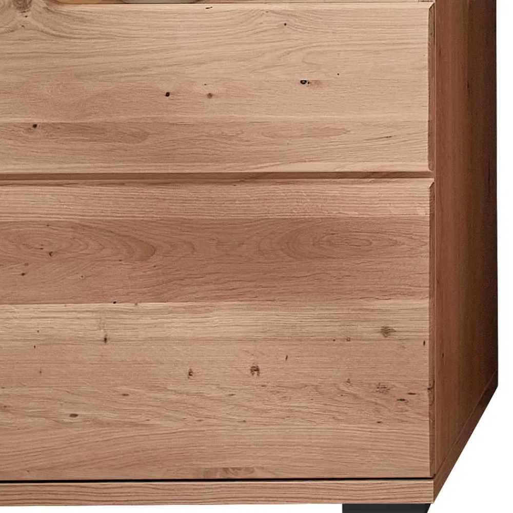 Wohnen Vitrinen<90x203x38 Beleuchtete Vitrine teilmassiv - Mattadore
