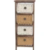 Wohnen Regale<30x73x25 Braunes Holzregal mit vier Körben - Zeus