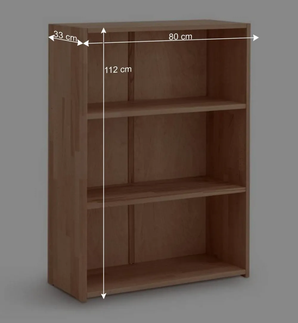 Wohnen Regale<80x112x33 Büroregal aus Buche Massivholz - Bash