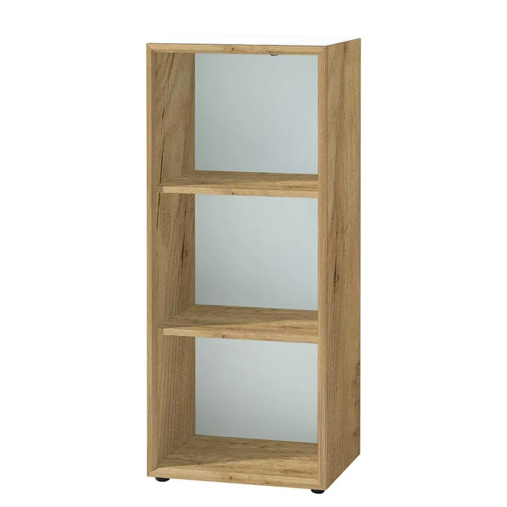 Wohnen Regale<50x120x37 Büroregal in Weiß & Wildeiche - Laszlo