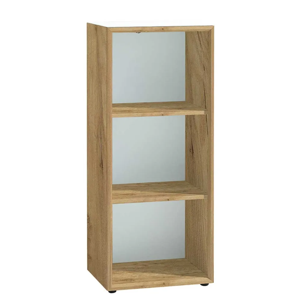 Wohnen Regale<50x120x37 Büroregal in Weiß & Wildeiche - Laszlo