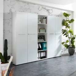 Wohnen Regale<50x196x37 Büroregal mit 5 Fächern - Fidania