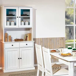 Wohnen Kommoden<90x191x45 Buffetschrank im modernen Country Look - Vatina I