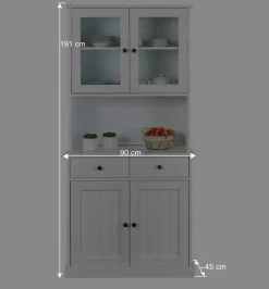 Wohnen Kommoden<90x191x45 Buffetschrank im modernen Country Look - Vatina I