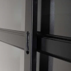 Wohnen Vitrinen<166x215x48 Buffetschrank in Schwarz Kiefer - Nariosca