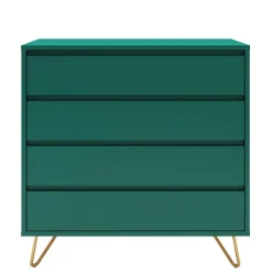 Wohnen Kommoden<90x90x40 cm 4 Schubladen Kommode in Grün - Ricriava