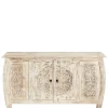Wohnen Sideboards<166x85x40 cm Akazie Sideboard in White Wash - Omie