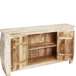 Wohnen Sideboards<166x85x40 cm Akazie Sideboard in White Wash - Omie