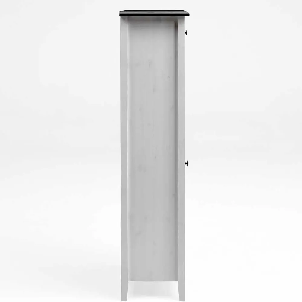 Wohnen Vitrinen<55x149x35 cm Badezimmer Vitrine in Weiß & Grau - Mirandesca