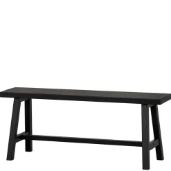Wohnen Sitzbank<110x45x35 cm Bänke aus Massivholz in Schwarz - Annike (2er Set)