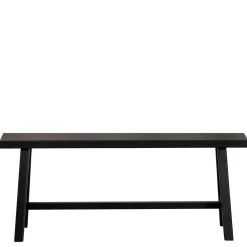 Wohnen Sitzbank<110x45x35 cm Bänke aus Massivholz in Schwarz - Annike (2er Set)