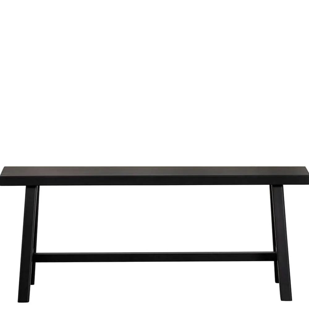 Wohnen Sitzbank<110x45x35 cm Bänke aus Massivholz in Schwarz - Annike (2er Set)