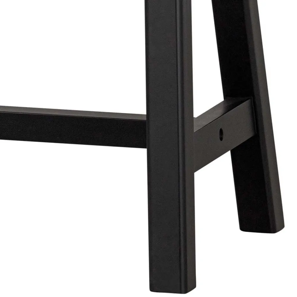 Wohnen Sitzbank<110x45x35 cm Bänke aus Massivholz in Schwarz - Annike (2er Set)