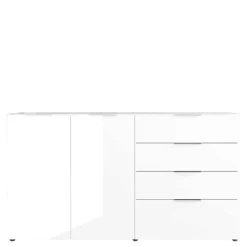 Wohnen Sideboards<184x101x42 cm Design Sideboard mit Glas Beschichtung - Daven