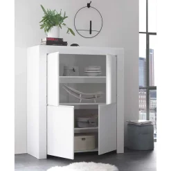 Wohnen Highboards<110x140x42 cm Highboard in Weiß lackiert - Mikes