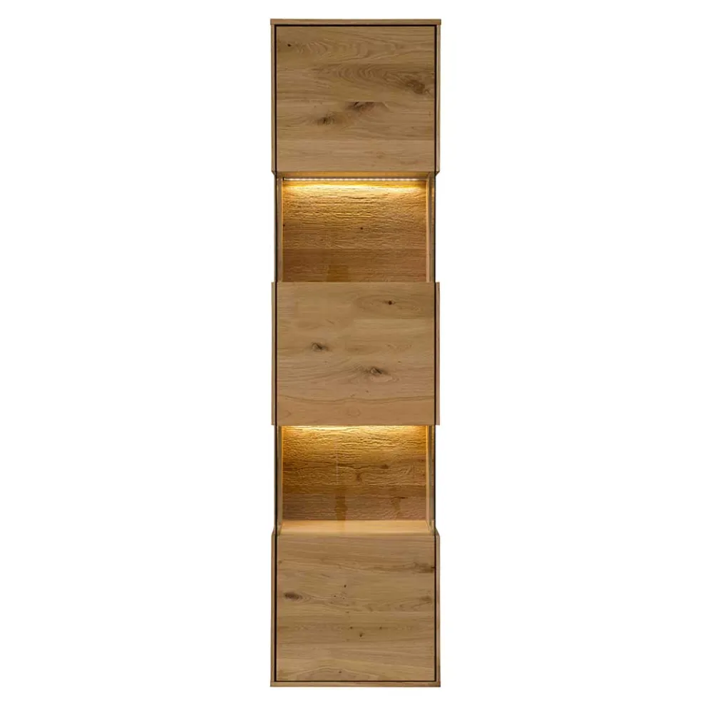 Wohnen Vitrinen<43x169x33 cm Hängevitrine aus Wildeiche - Obinson