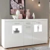 Wohnen Sideboards<144x82x40 cm Hochglanz Sideboard in Weiß - Timmona