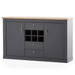 Wohnen Sideboards<104x169x45 cm Hohe Kommode mit Flaschenfächern - Lionel