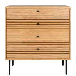 Wohnen Kommoden<80x85x40 cm Kommode in Eiche Natur Furnier - Virona
