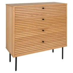 Wohnen Kommoden<80x85x40 cm Kommode in Eiche Natur Furnier - Virona