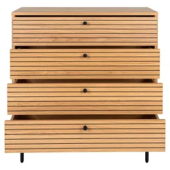 Wohnen Kommoden<80x85x40 cm Kommode in Eiche Natur Furnier - Virona