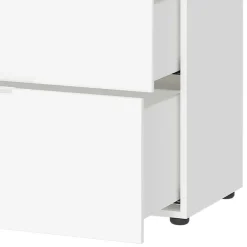 Wohnen Sideboards<134x101x42 cm Kommode in Weiß mit Glas - Rufu