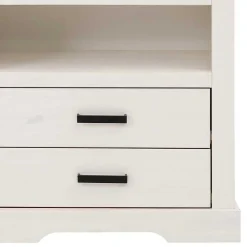 Wohnen Vitrinen<75x170x35 cm Landhaus Schrank in Weiß - Manduza