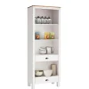 Wohnen Regale<75x205x40 cm Landhausregal in Weiß - Canarius