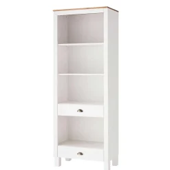 Wohnen Regale<75x205x40 cm Landhausregal in Weiß - Canarius