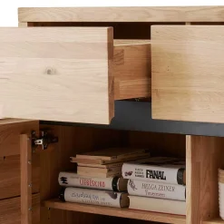 Wohnen Sideboards<175x85x45 cm Massivholz Sideboard auf Sockel - Embleys