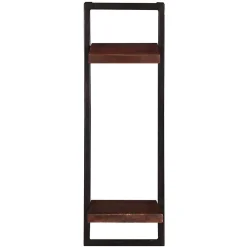 Wohnen Regale<30x80x11 cm Metall Wandregal mit zwei Ablagen - Solapura