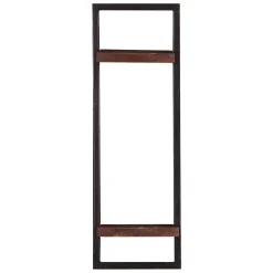 Wohnen Regale<30x80x11 cm Metall Wandregal mit zwei Ablagen - Solapura
