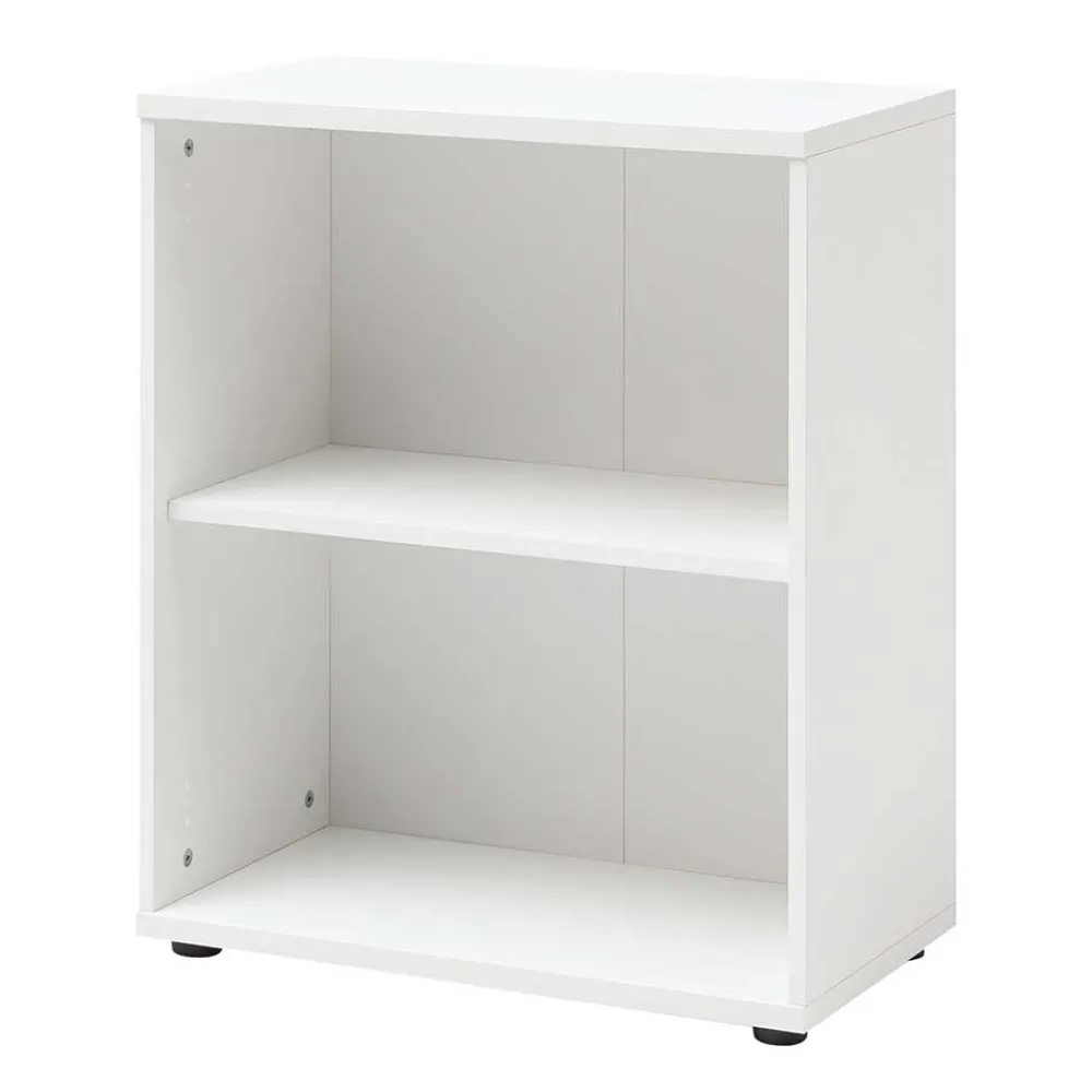 Wohnen Regale<65x80x35 cm Ordnerregal mit zwei Fächern in Weiß - Radiassu