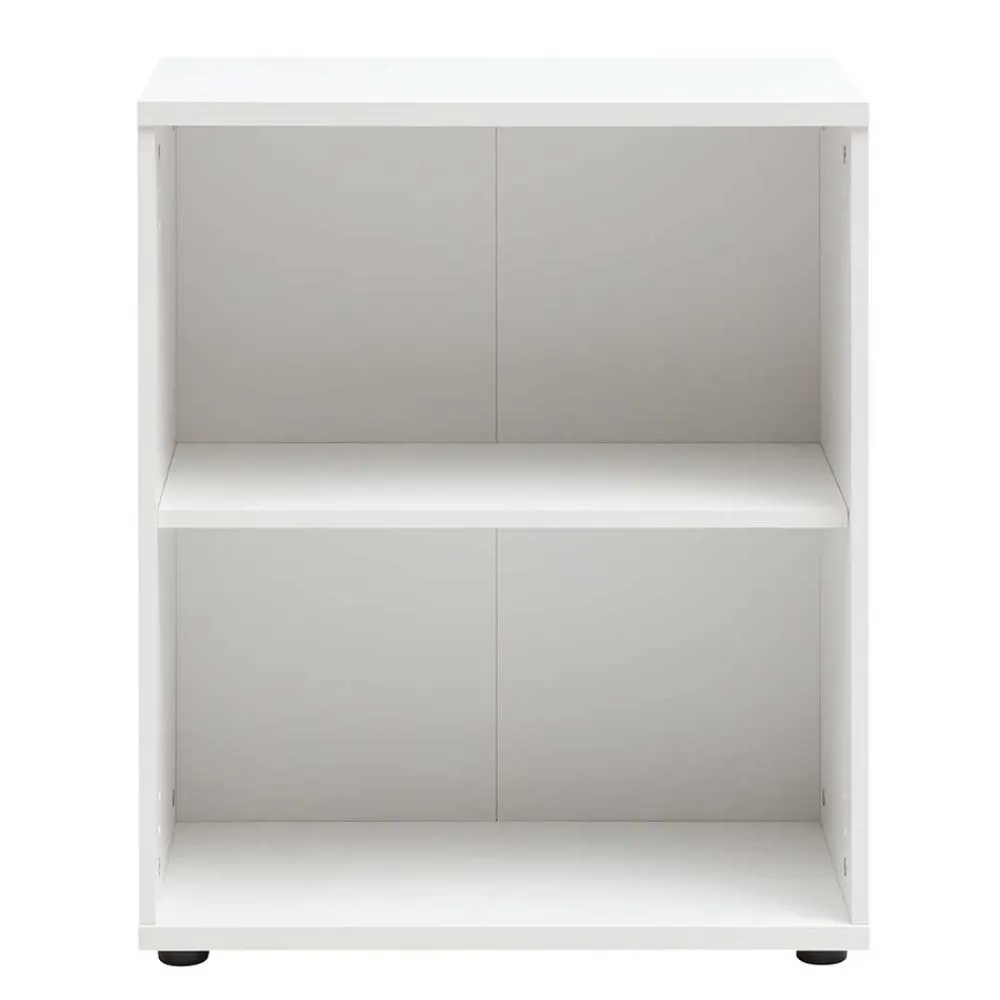 Wohnen Regale<65x80x35 cm Ordnerregal mit zwei Fächern in Weiß - Radiassu