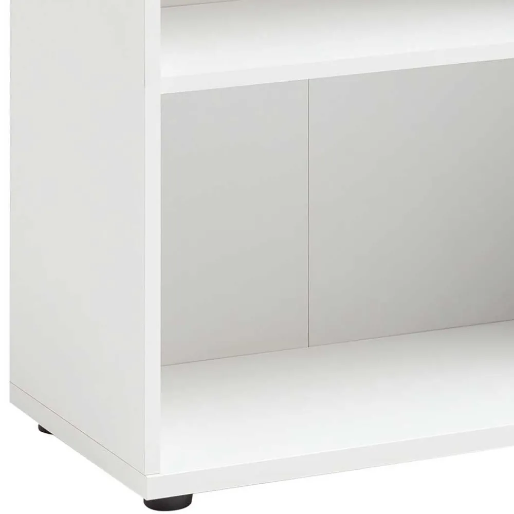 Wohnen Regale<65x80x35 cm Ordnerregal mit zwei Fächern in Weiß - Radiassu