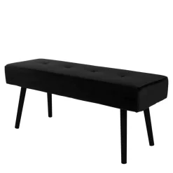 Wohnen Sitzbank<100x44x35 cm Polsterbank in Samt Schwarz - Minael